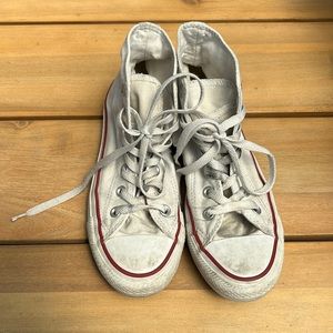 Converse white high tops